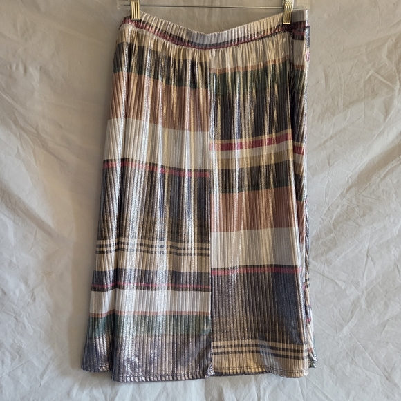 MODCLOTH METALLIC SKIRT ELASTIC WAIST JESSY B - Picture 6 of 14